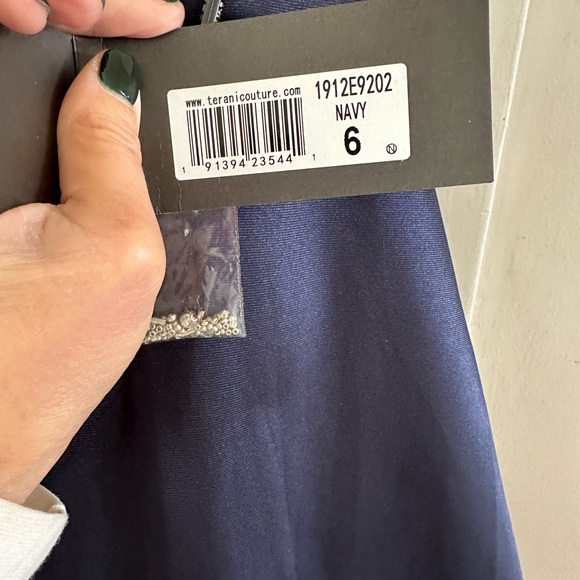 Terani Couture Midnight Blue Gown - Picture 5 of 7